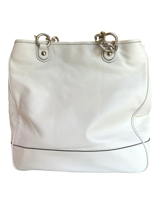 Coach Madison White Leather Sophia Satchel (Style 17924) - Picture 2 of 14